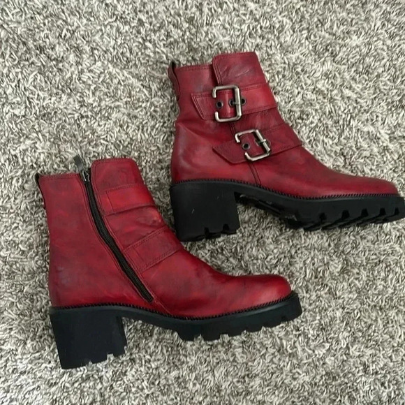 NWOB Paul Green Jake Boot Dynamite Combat in Chili Red Sportnappa - Picture 5 of 8